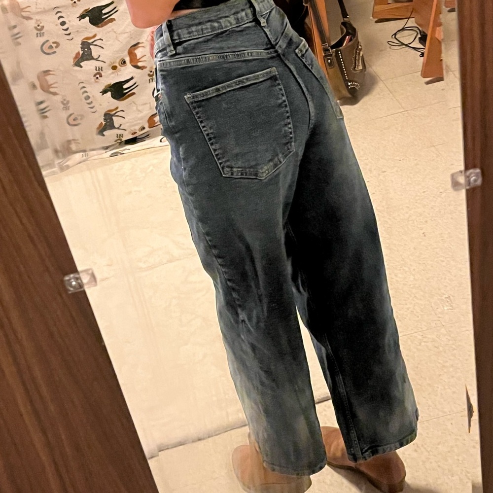 Ardene wide leg dark wash jeans